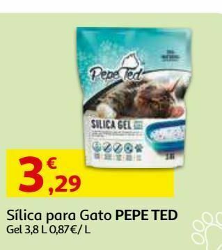 Auchan Sílica gel p/gato pepe ted:3.8lt promoção