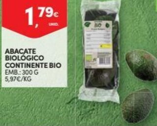 Continente Abacate Biológico Cotinente Bio 300g promoção