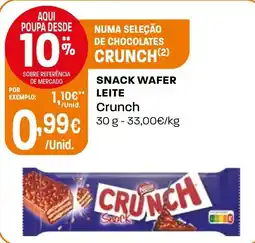 Intermarché Snack wafer leite Crunch promoção
