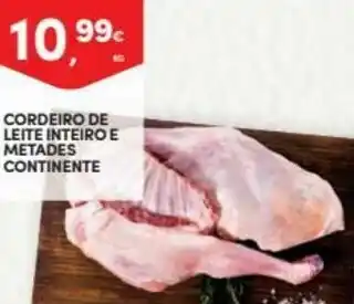 Continente Cordeiro de Leite Intero e Metades Continente promoção