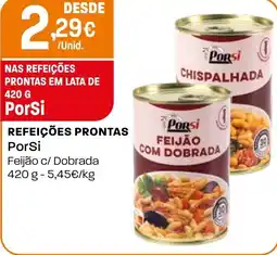 Intermarché Refeições prontas PorSi promoção