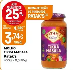 Intermarché Molho tikka masala Patak's promoção