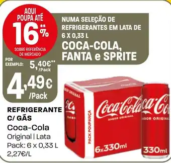 Intermarché Refrigerante c/ gās Coca-Cola promoção