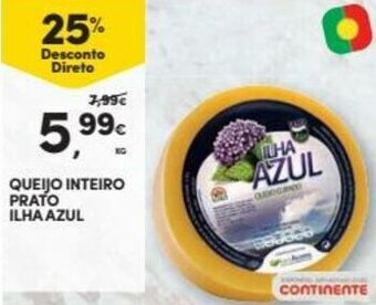 Continente Queijo Inteiro Prato Ilha Azul promoção