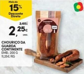 Continente Chouriço da Guarda Continente 200g promoção