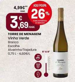 Intermarché TORRE DE MENAGEM Vinho Verde promoção