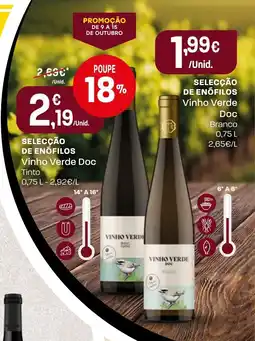 Intermarché Selecção de enófilos vinho verde doc tinto promoção