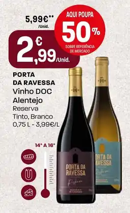 Intermarché PORTA DA RAVESSA Vinho DOC Alentejo promoção