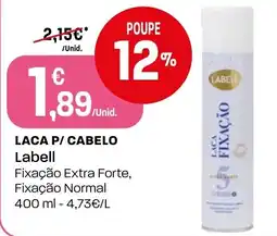 Intermarché Laca p/ cabelo labell promoção