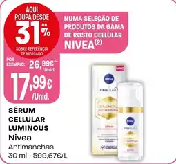 Intermarché Sérum cellular luminous Nivea promoção