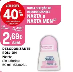 Intermarché Desodorizante roll-on Narta promoção