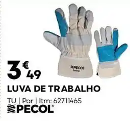 Bricomarché Pecol luva de trabalho promoção