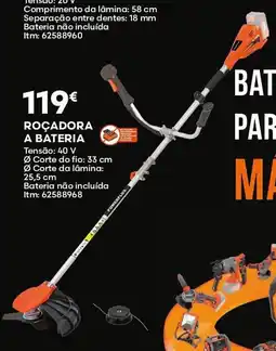 Bricomarché Roçadora a bateria promoção
