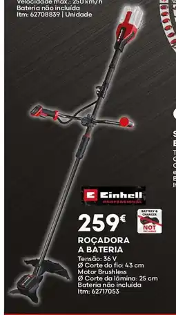 Bricomarché Roçadora a bateria promoção