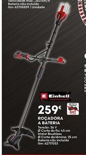 Bricomarché Roçadora a bateria promoção