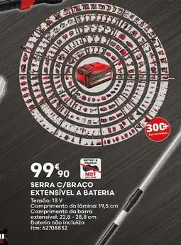 Bricomarché Serra c/braço extensivel a bateria promoção