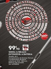 Bricomarché Serra c/braço extensivel a bateria promoção