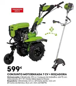 Bricomarché Conjunto motoenxada 7 cv + roçadora promoção