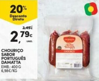 Continente Chouriço Sabor Português Damatta 400g promoção