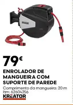 Bricomarché Enrolador de mangueira com suporte de parede promoção