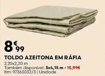 Bricomarché Toldo azeitona em ráfia promoção