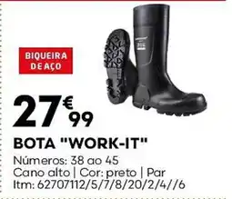 Bricomarché Bota "work-it" promoção
