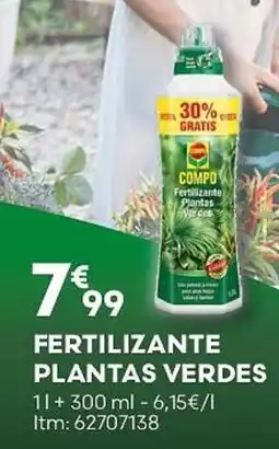 Bricomarché Fertilizante plantas verdes promoção