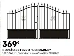 Bricomarché Portão de ferro "gendarme" promoção