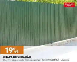 Bricomarché Chapa de vedação promoção