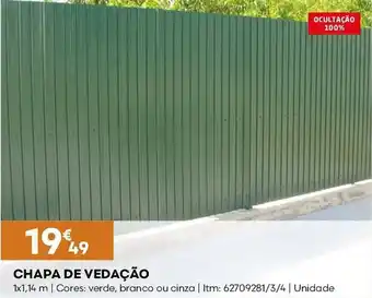Bricomarché Chapa de vedação promoção