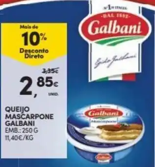 Continente Queijo Mascarpone Galbani 250g promoção