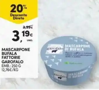 Continente Mascarpone Bufala Fattorie Garofalo 250g promoção
