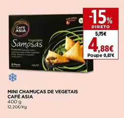 El Corte Inglés Mini chamuças de vegetais café asia promoção