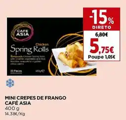 El Corte Inglés Mini crepes de frango café asia promoção