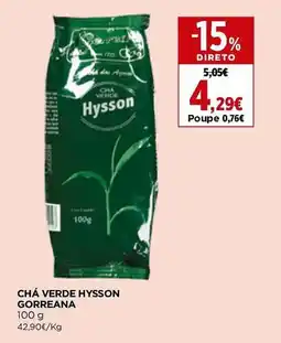 El Corte Inglés Chá verde hysson gorreana promoção