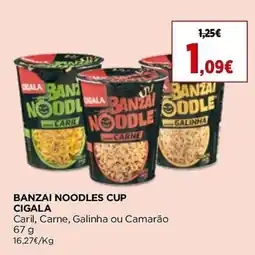 El Corte Inglés Banzai noodles cup cigala promoção