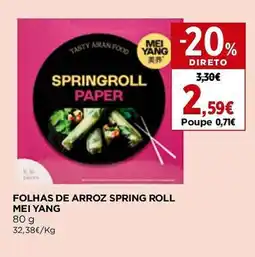 El Corte Inglés Folhas de arroz spring roll mei yang promoção