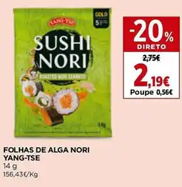 El Corte Inglés Folhas de alga nori yang-tse promoção