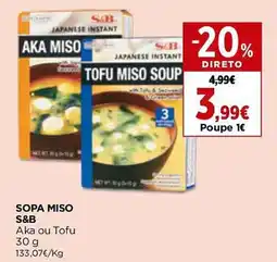 El Corte Inglés Sopa miso s&b. promoção