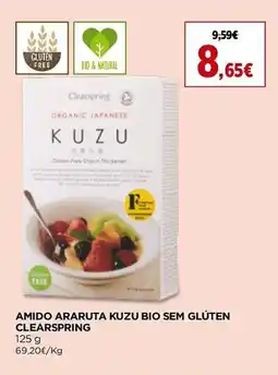 El Corte Inglés Amido araruta kuzu bio sem glúten clearspring promoção
