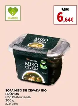 El Corte Inglés Sopa miso de cevada bio próvida promoção