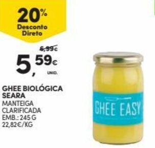 Ghee Biológica Seara 245g