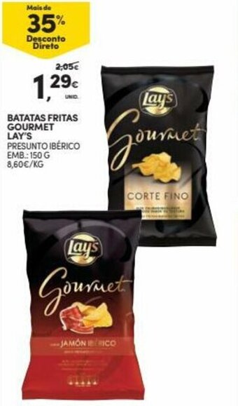 Continente Batatas Fritas Gourmet Lay's 150g promoção