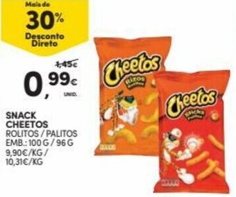 Continente Snack Cheetos 100g/ 96g promoção