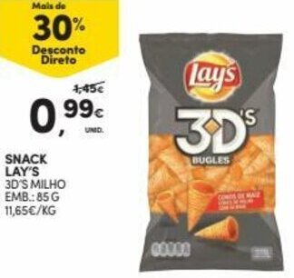 Continente Snack Lay's 85g promoção