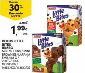 Continente Bolos Little Bites Bimbo 188g/200g/168g promoção
