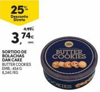 Continente Sortido de Bolachas Dan Cake 454g promoção