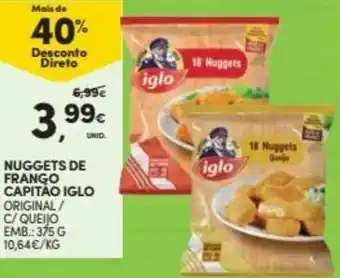 Continente Nuggets de Frango Capitão Iglo 375g promoção