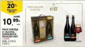Continente Pack Cerveja C/Álcool Super Bock Seleção 1927 2 x 75cl promoção