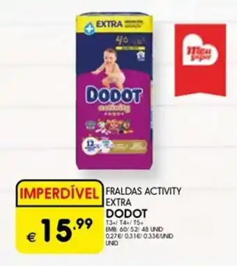 Meu Super Fraldas activity extra dodot promoção